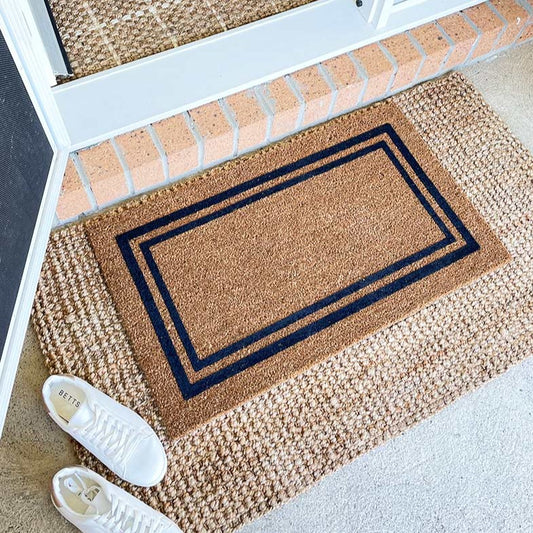 Embossed Double Border Doormat
